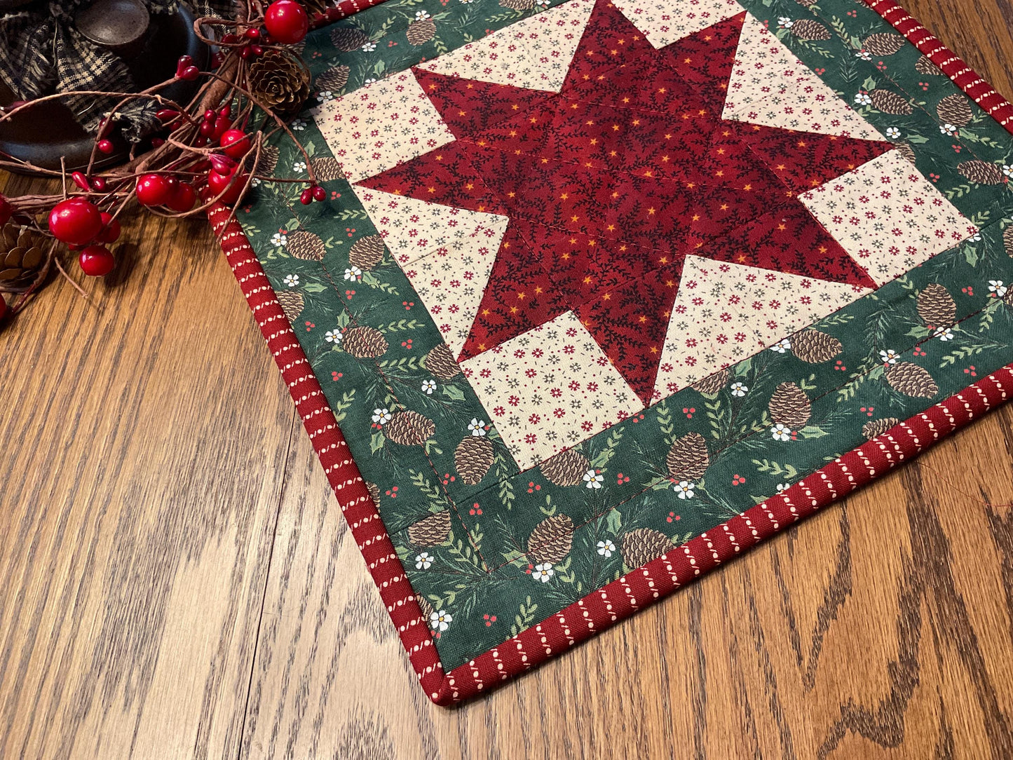 Primitive Farmhouse Christmas Table Topper Item #1997