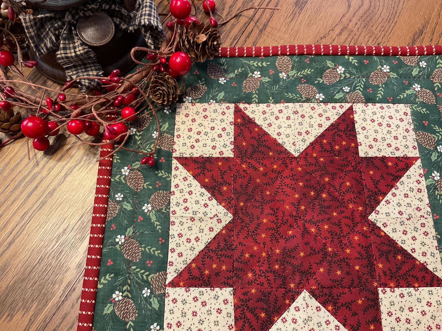 Primitive Farmhouse Christmas Table Topper Item #1997