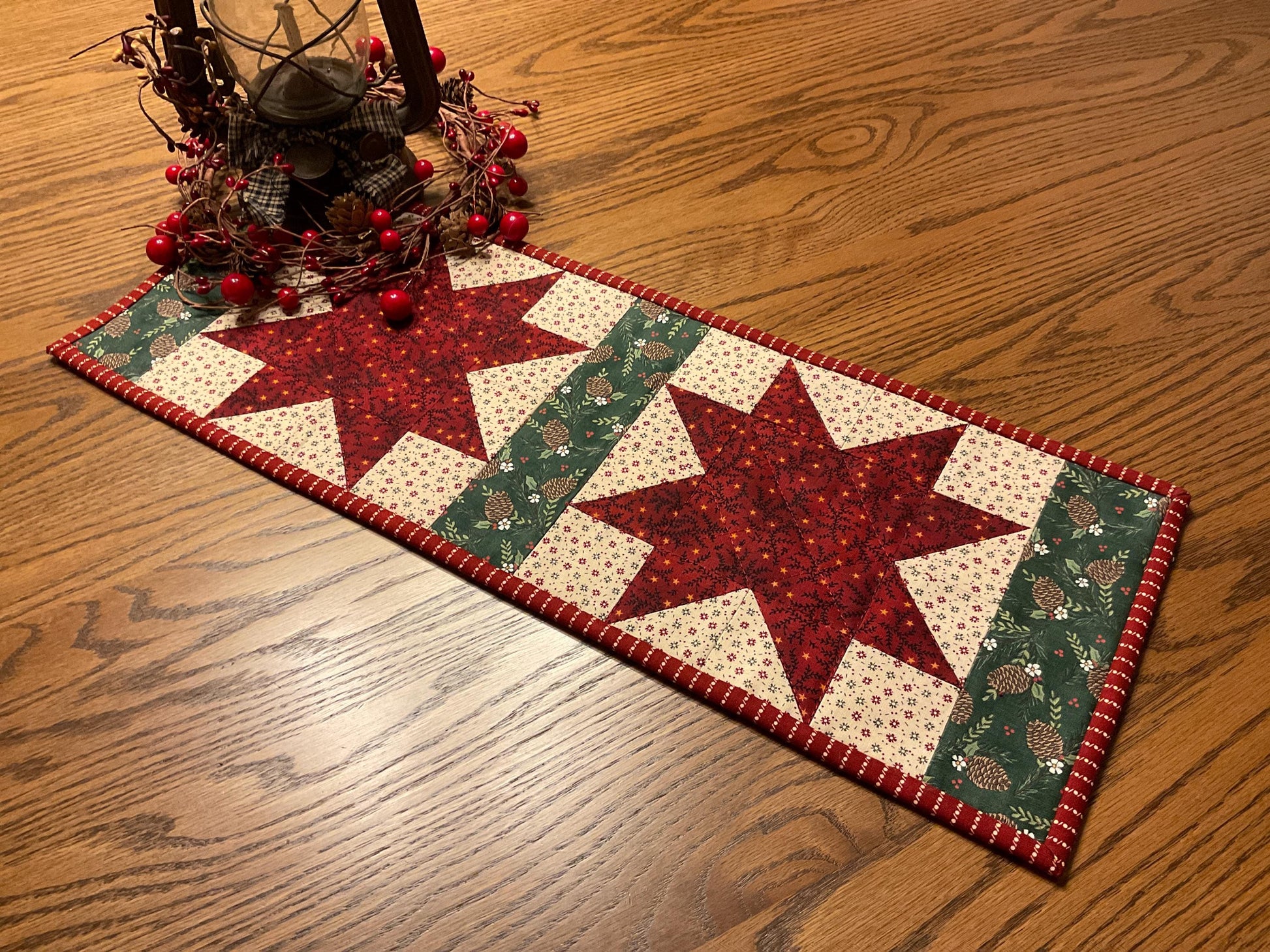 Primitive Farmhouse Christmas Table Runner Item #1998