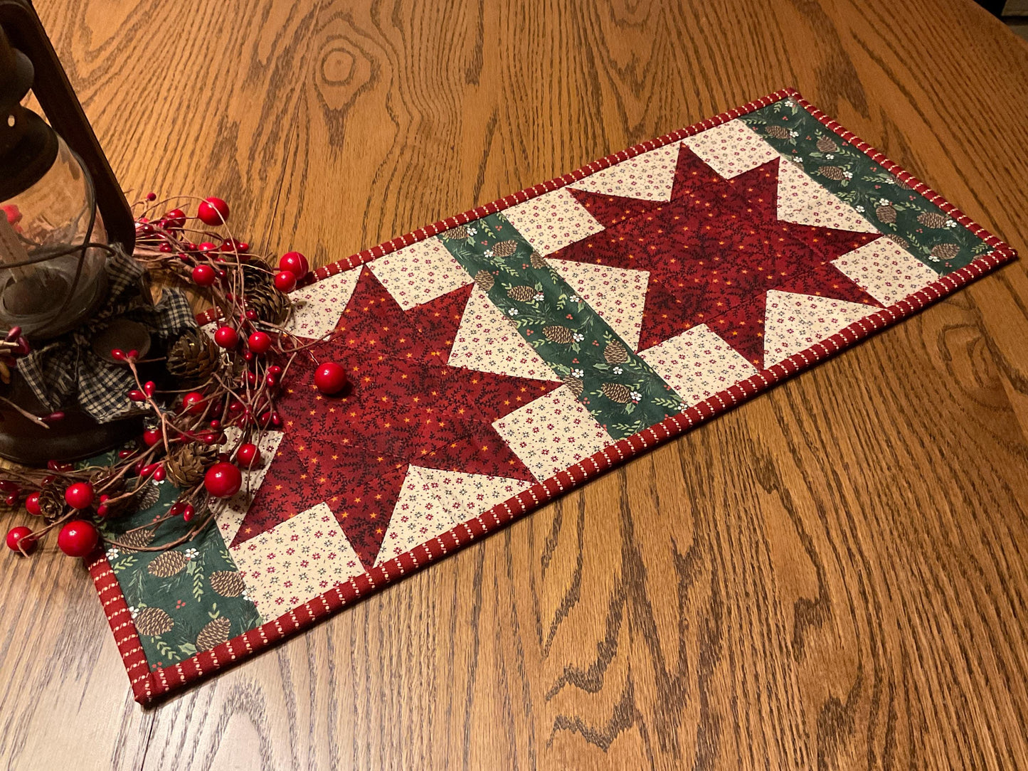 Primitive Farmhouse Christmas Table Runner Item #1998