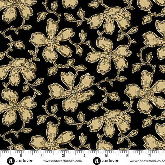 Carolina by Jo Morton Vermicular Floral Black A-5311-K