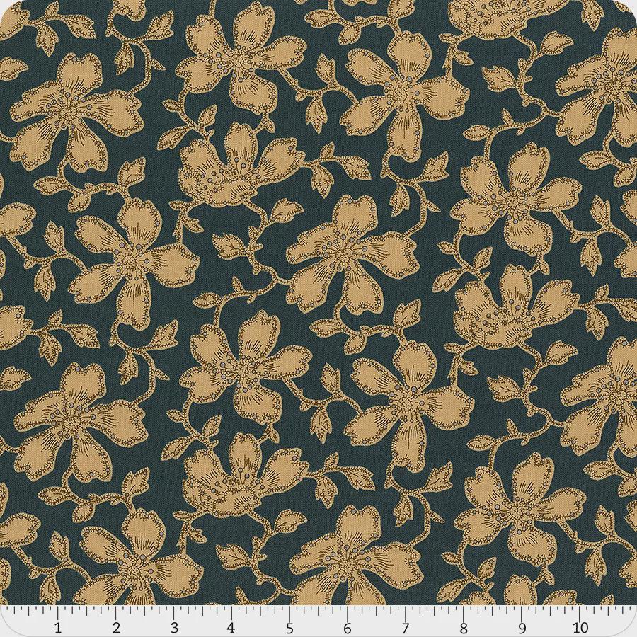 Carolina by Jo Morton Blue Vermicular Floral A-5311-B