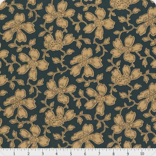 Carolina by Jo Morton Blue Vermicular Floral A-5311-B