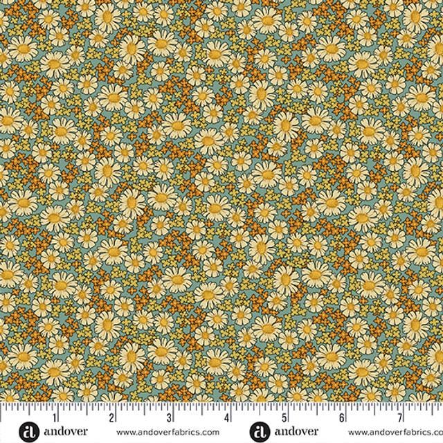 Gathering by Andover Fabrics Autumn Meadow Teal A-1060-R