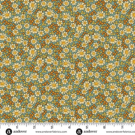 Gathering by Andover Fabrics Autumn Meadow Teal A-1060-R