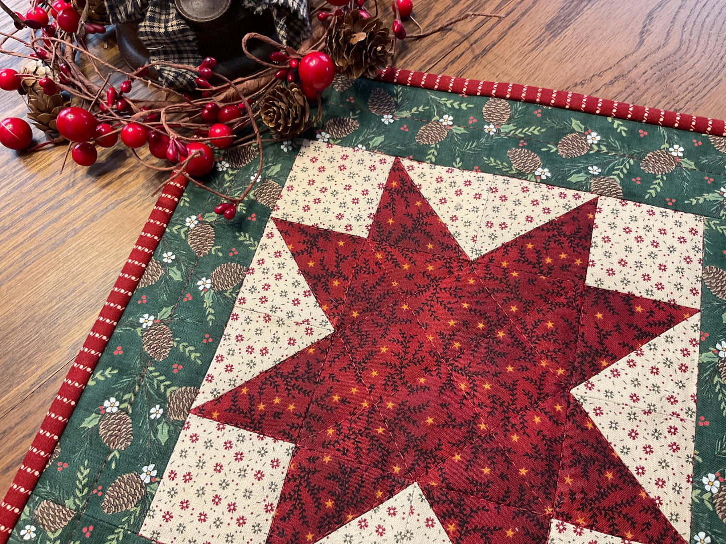 Primitive Farmhouse Christmas Table Topper Item #1997