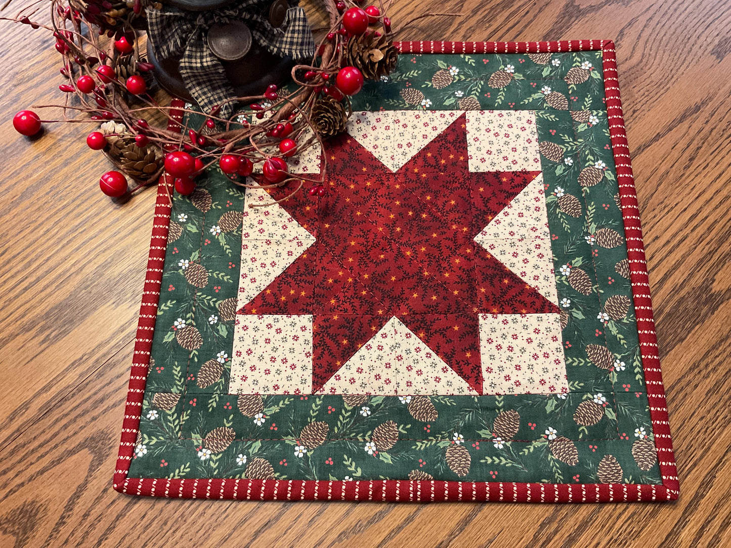 Primitive Farmhouse Christmas Table Topper Item #1997