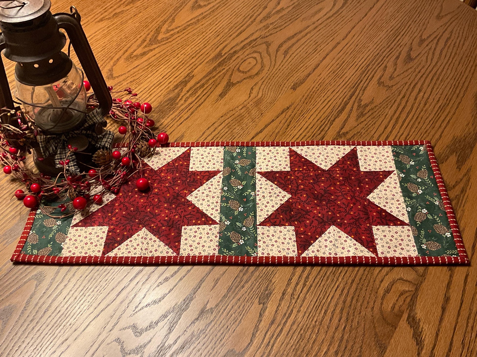 Primitive Farmhouse Christmas Table Runner Item #1998