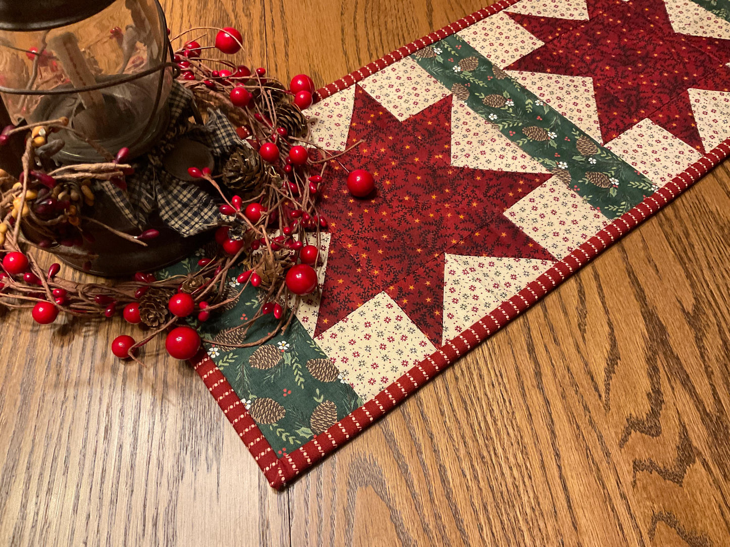 Primitive Farmhouse Christmas Table Runner Item #1998
