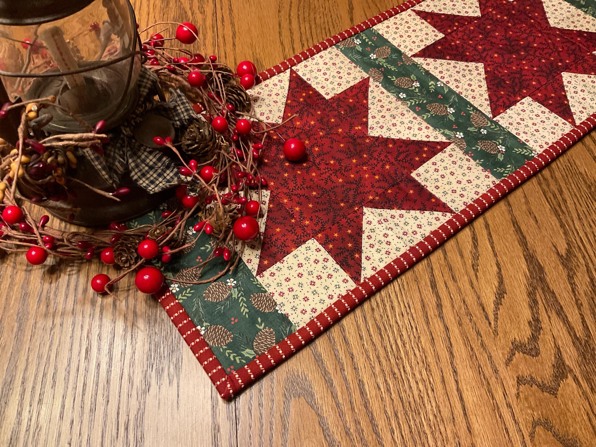 Primitive Farmhouse Christmas Table Runner Item #1998