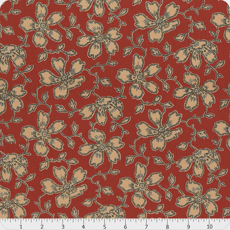 Carolina by Jo Morton Red Vermicular Floral A-5311-R