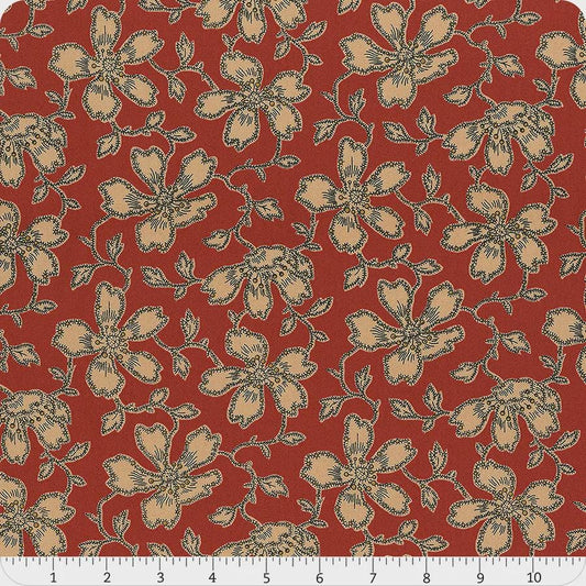 Carolina by Jo Morton Red Vermicular Floral A-5311-R