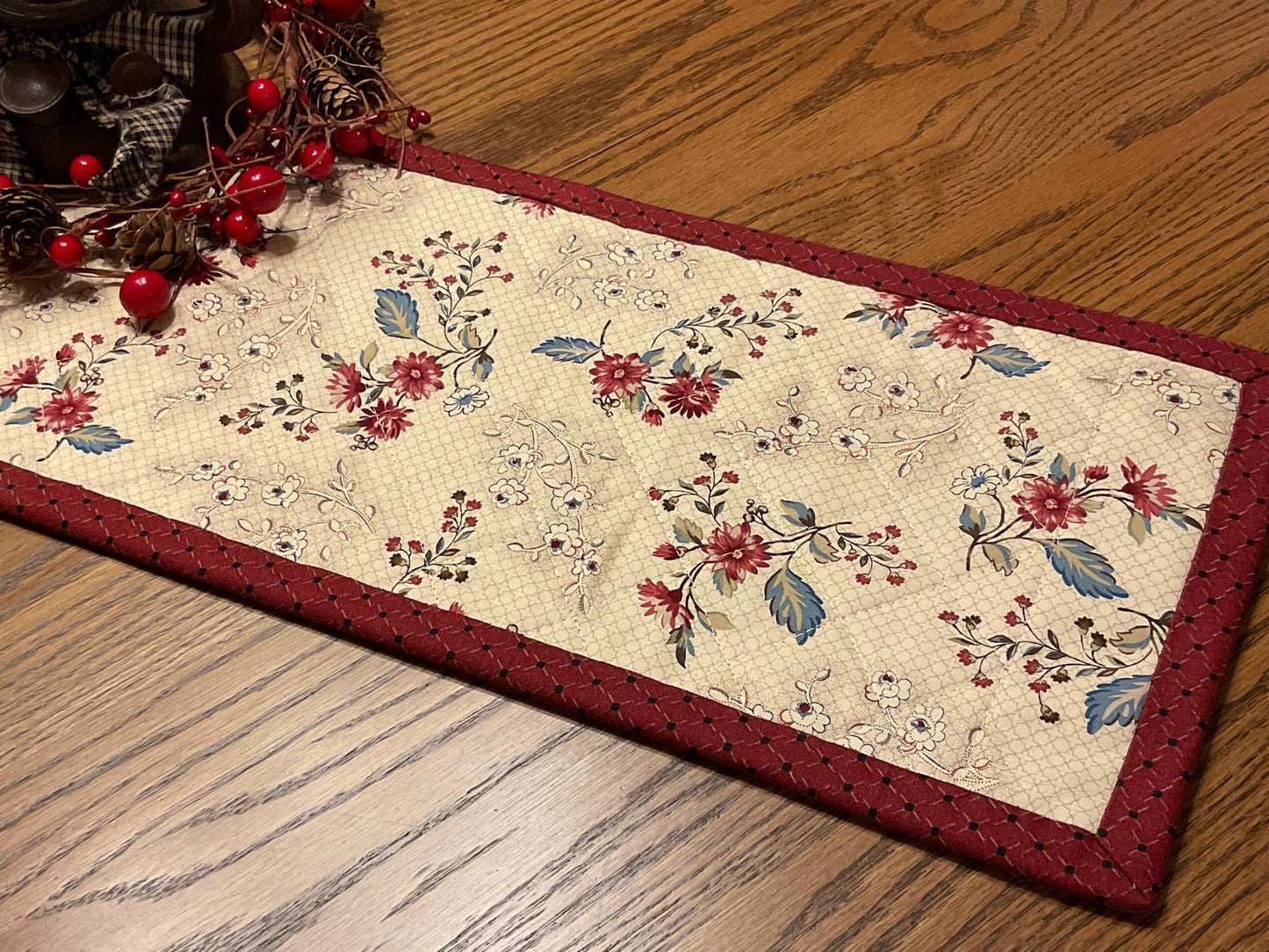 Primitive Farmhouse Scrappy Table Runner Item #2000