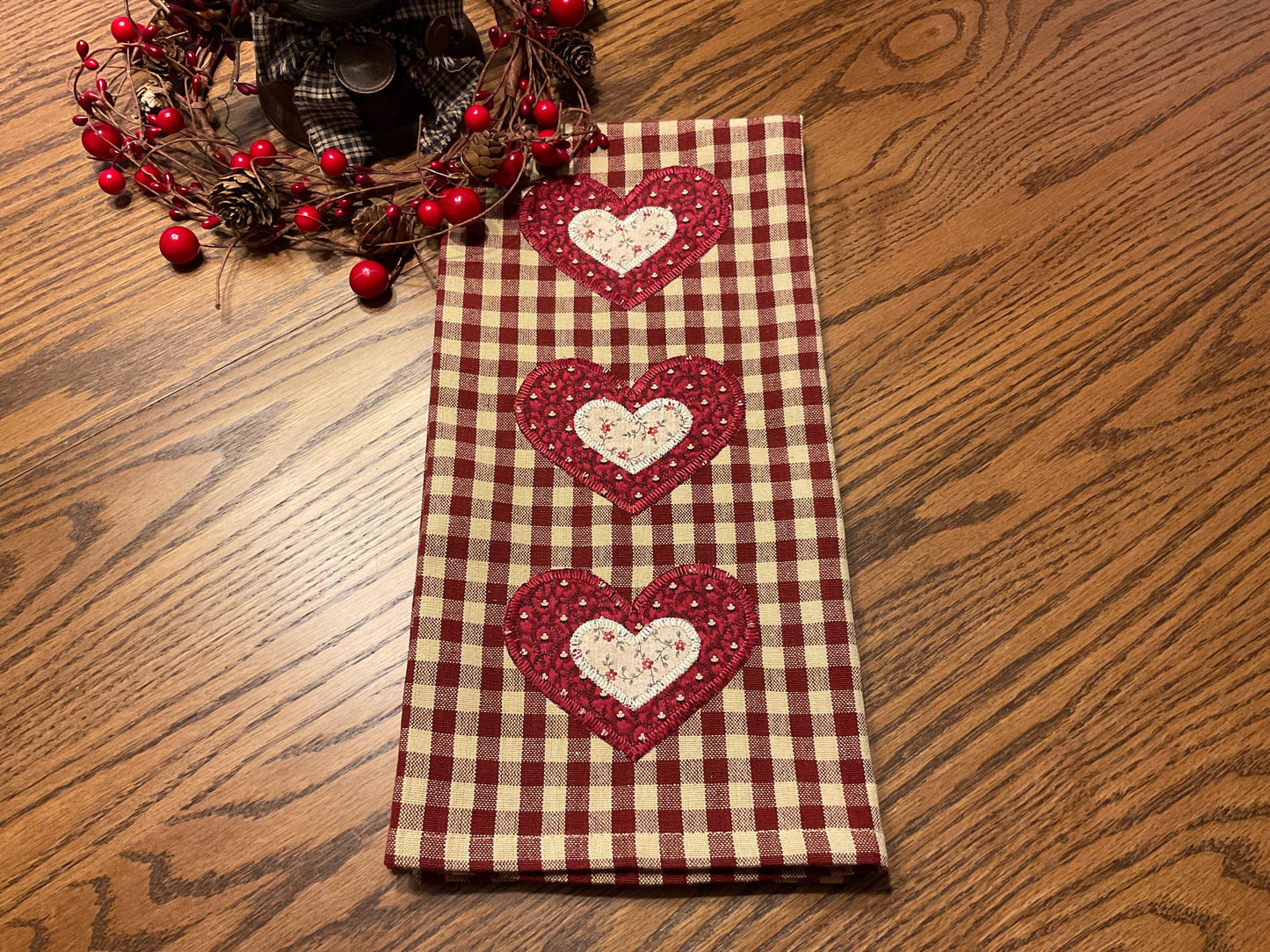 Primitive Farmhouse Valentine Towel Item #2012