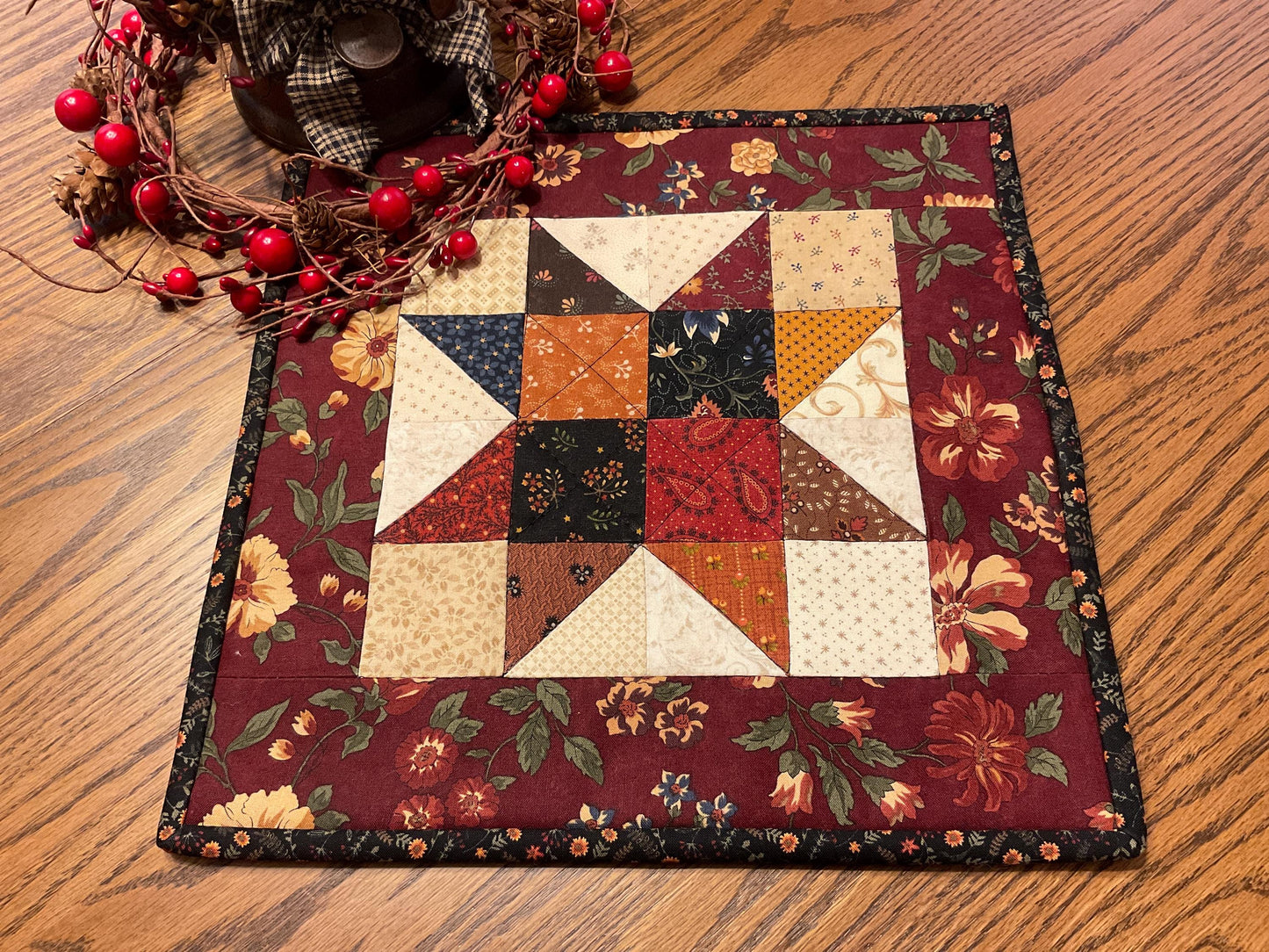 Primitive Farmhouse Scrappy Star Table Topper Item #2008