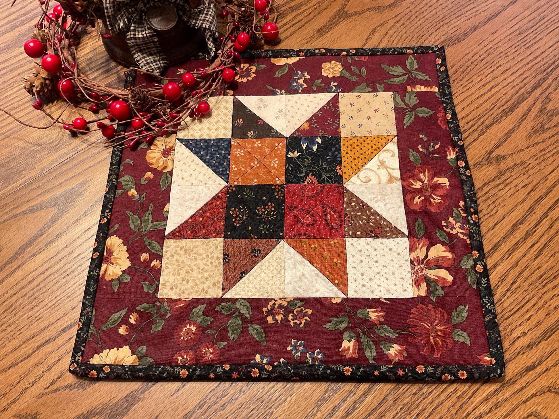 Primitive Farmhouse Scrappy Star Table Topper Item #2008