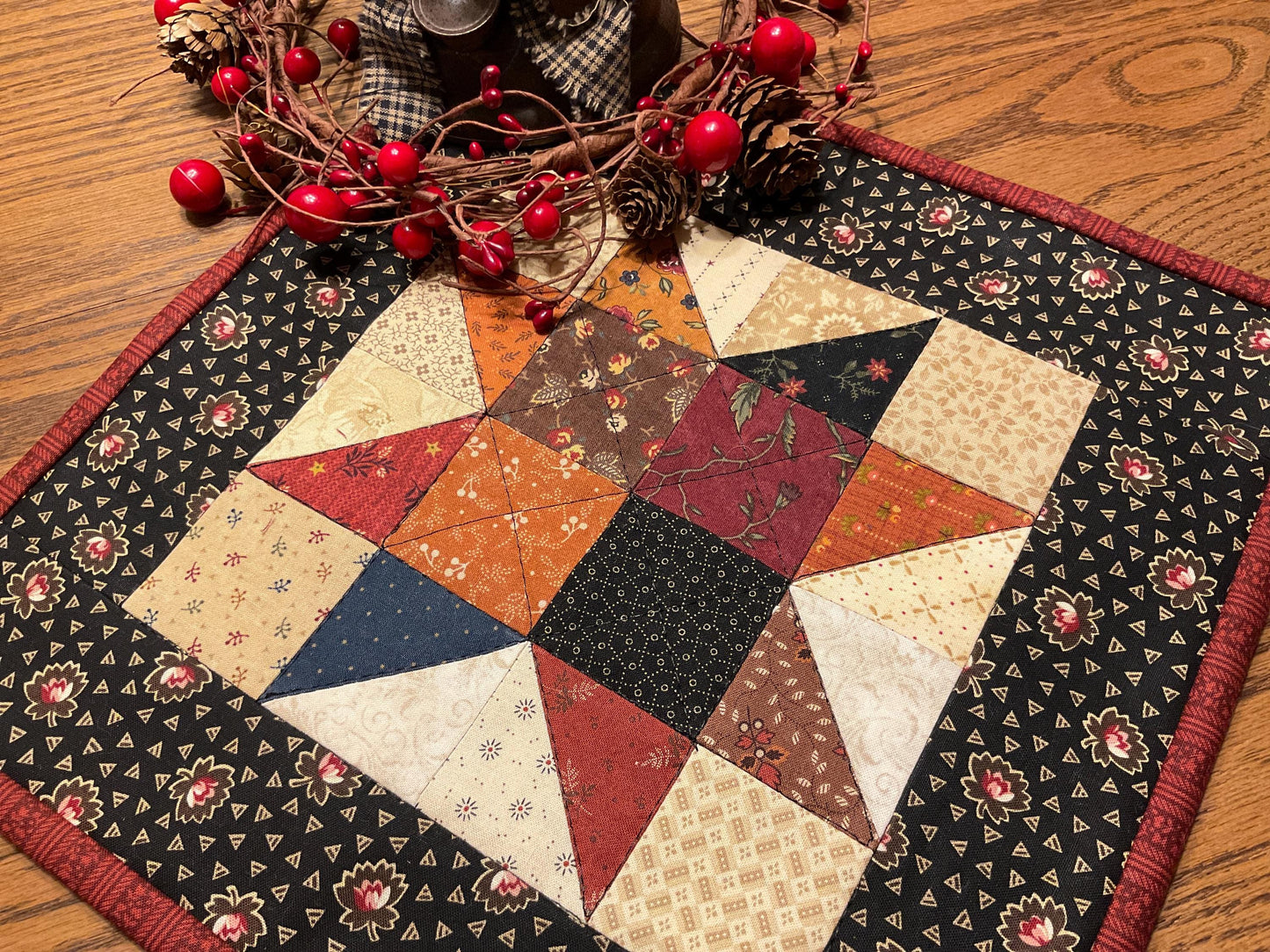 Primitive Farmhouse Scrappy Star Table Topper Item #2014