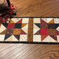 Primitive Farmhouse Scrappy Star Table Runner Item #2006