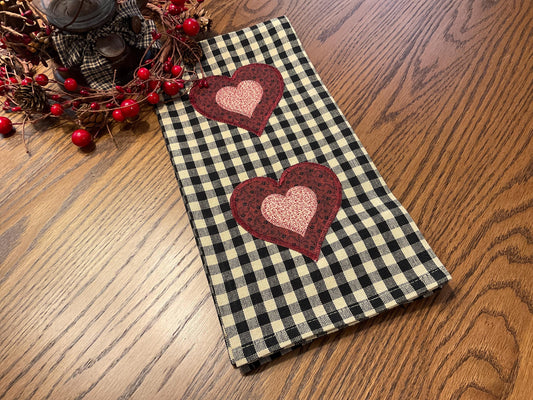 Primitive Farmhouse Valentine Towel Item #2007