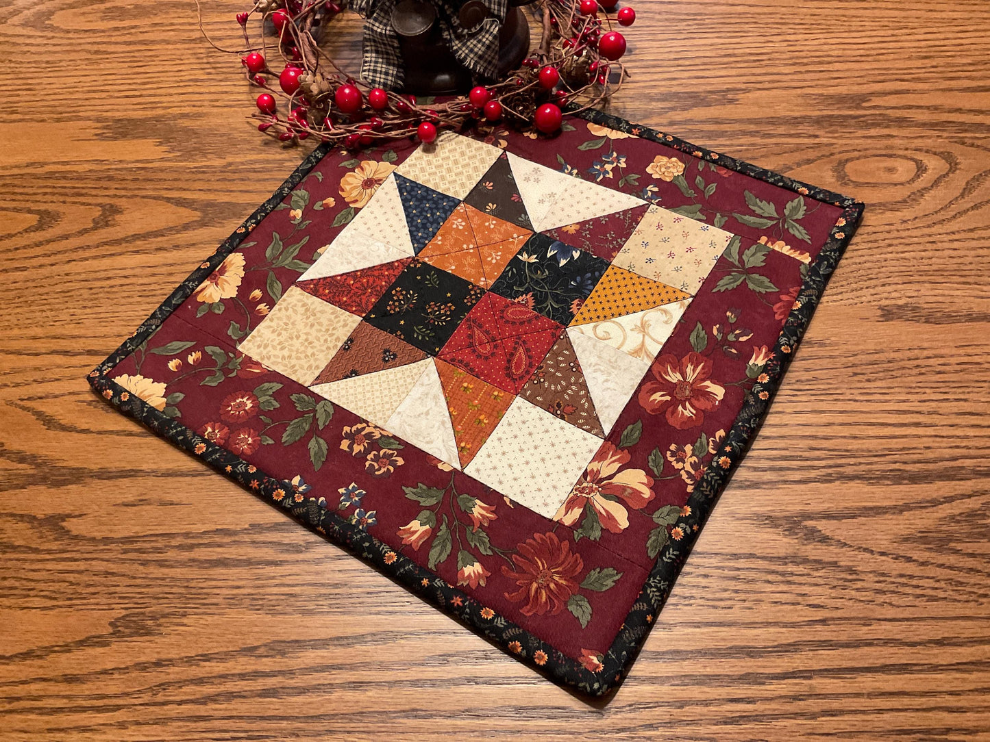 Primitive Farmhouse Scrappy Star Table Topper Item #2008