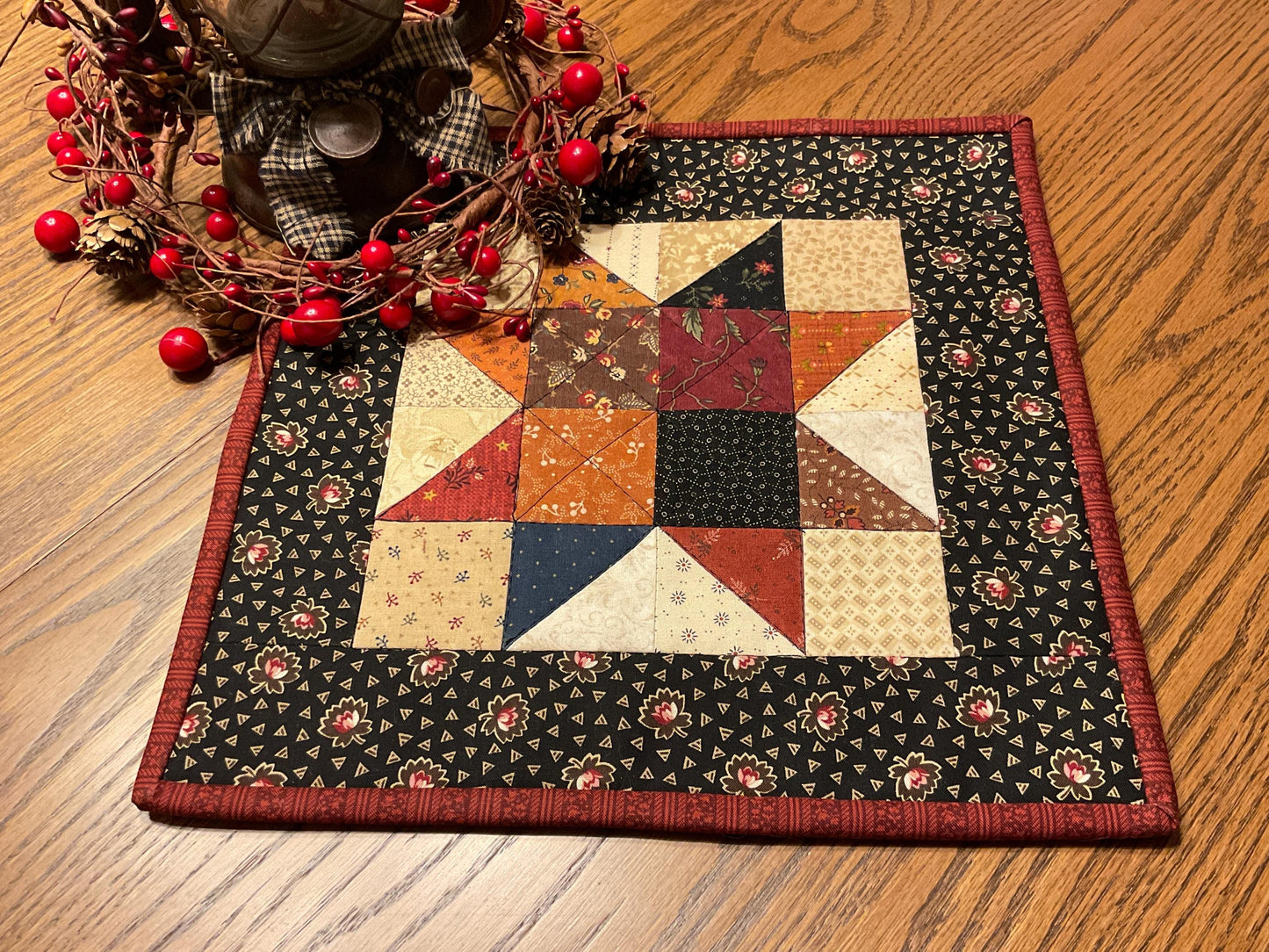 Primitive Farmhouse Scrappy Star Table Topper Item #2014