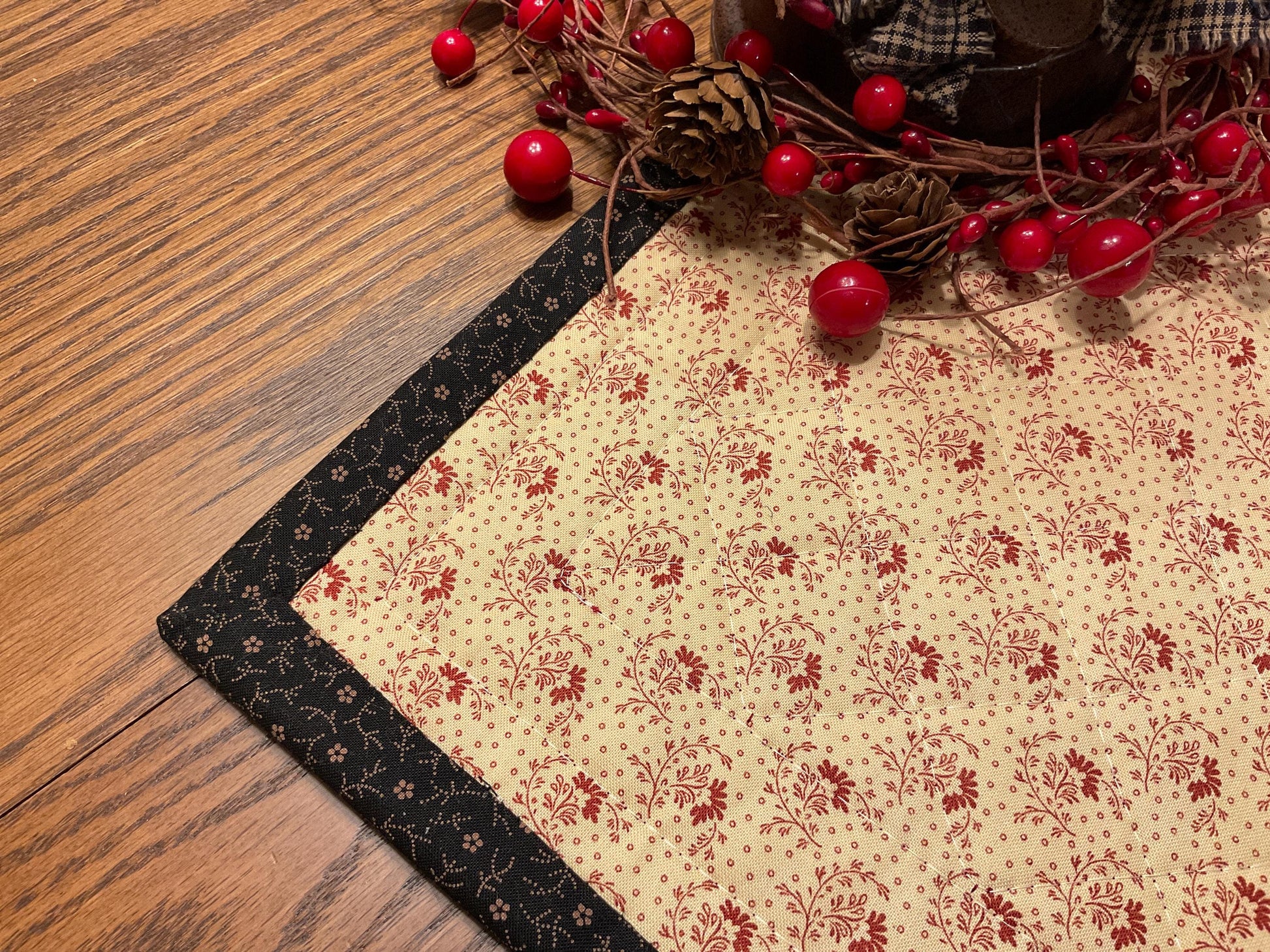 Primitive Farmhouse Checkerboard Table Topper Item #2024