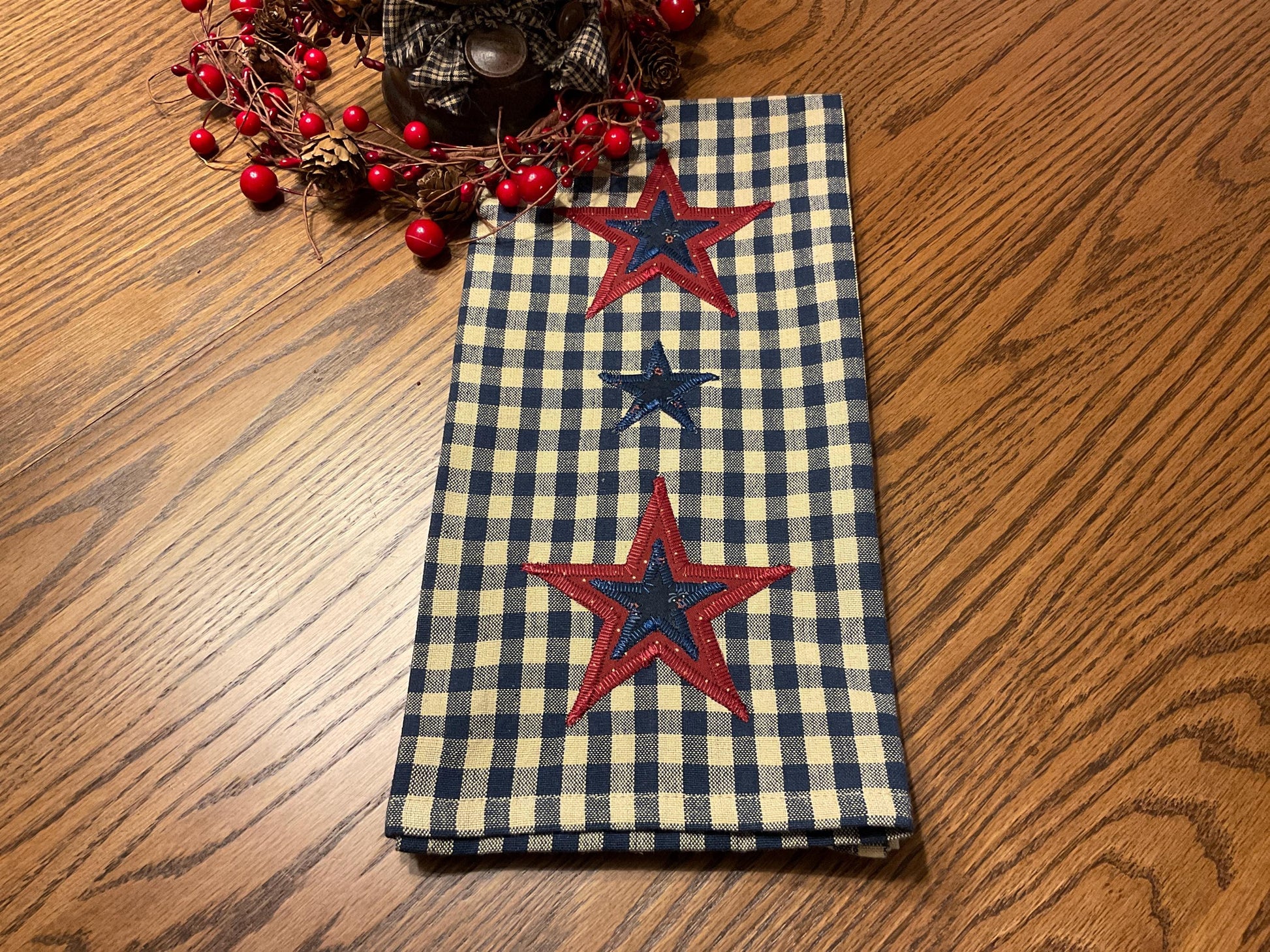 Primitive Farmhouse Americana Towel Item #2026