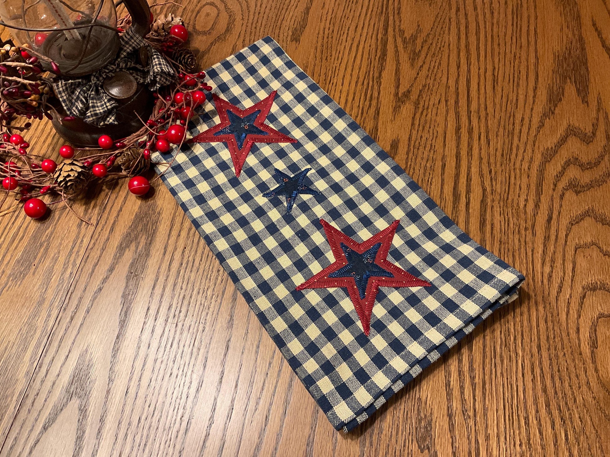 Primitive Farmhouse Americana Towel Item #2025