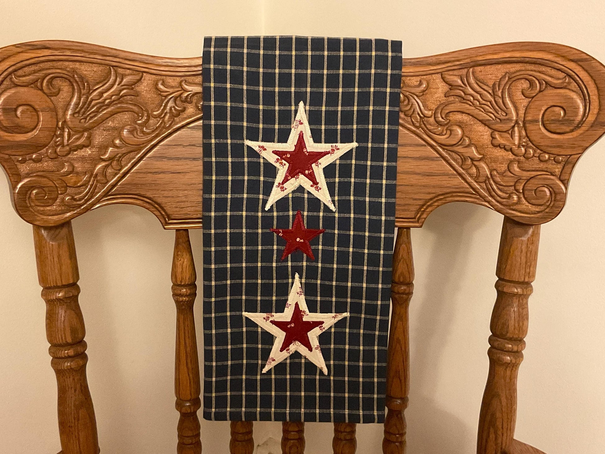 RESERVED FOR TOM Primitive Farmhouse Americana Towel Item #2028