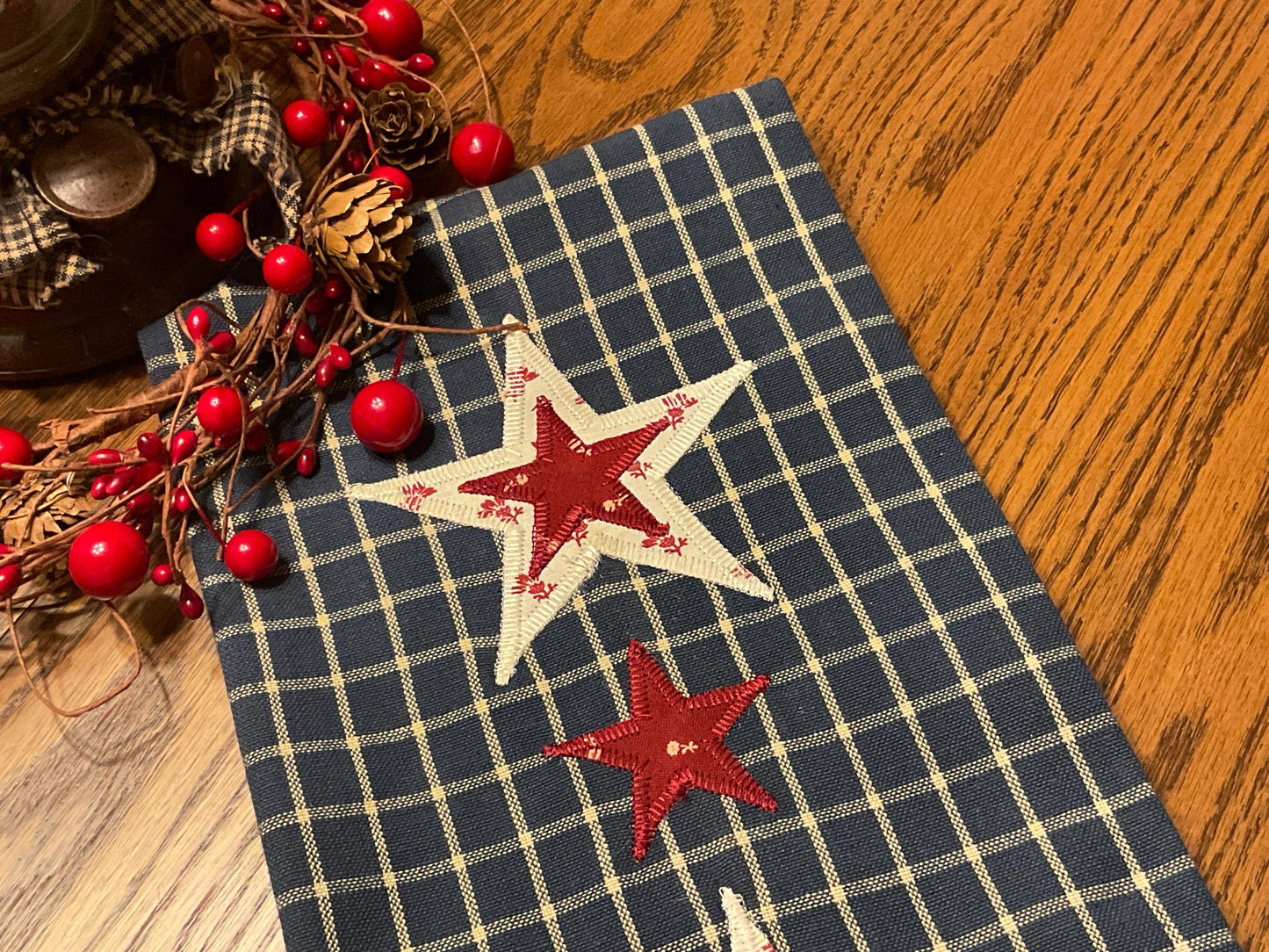Primitive Farmhouse Americana Towel Item #2027
