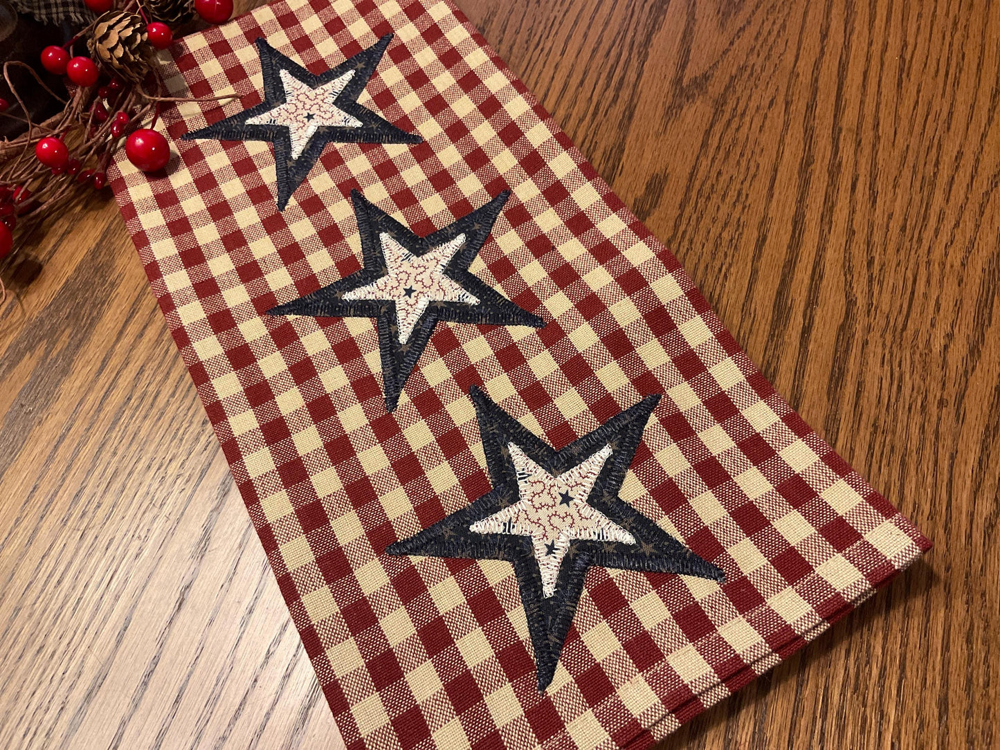 Primitive Farmhouse Americana Towel Item #2027