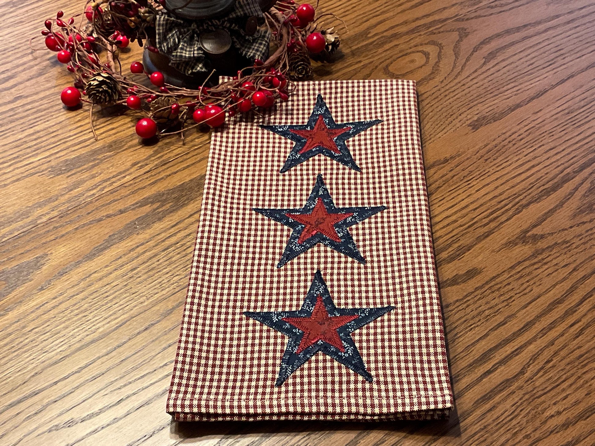 Primitive Farmhouse Americana Towel Item #2029