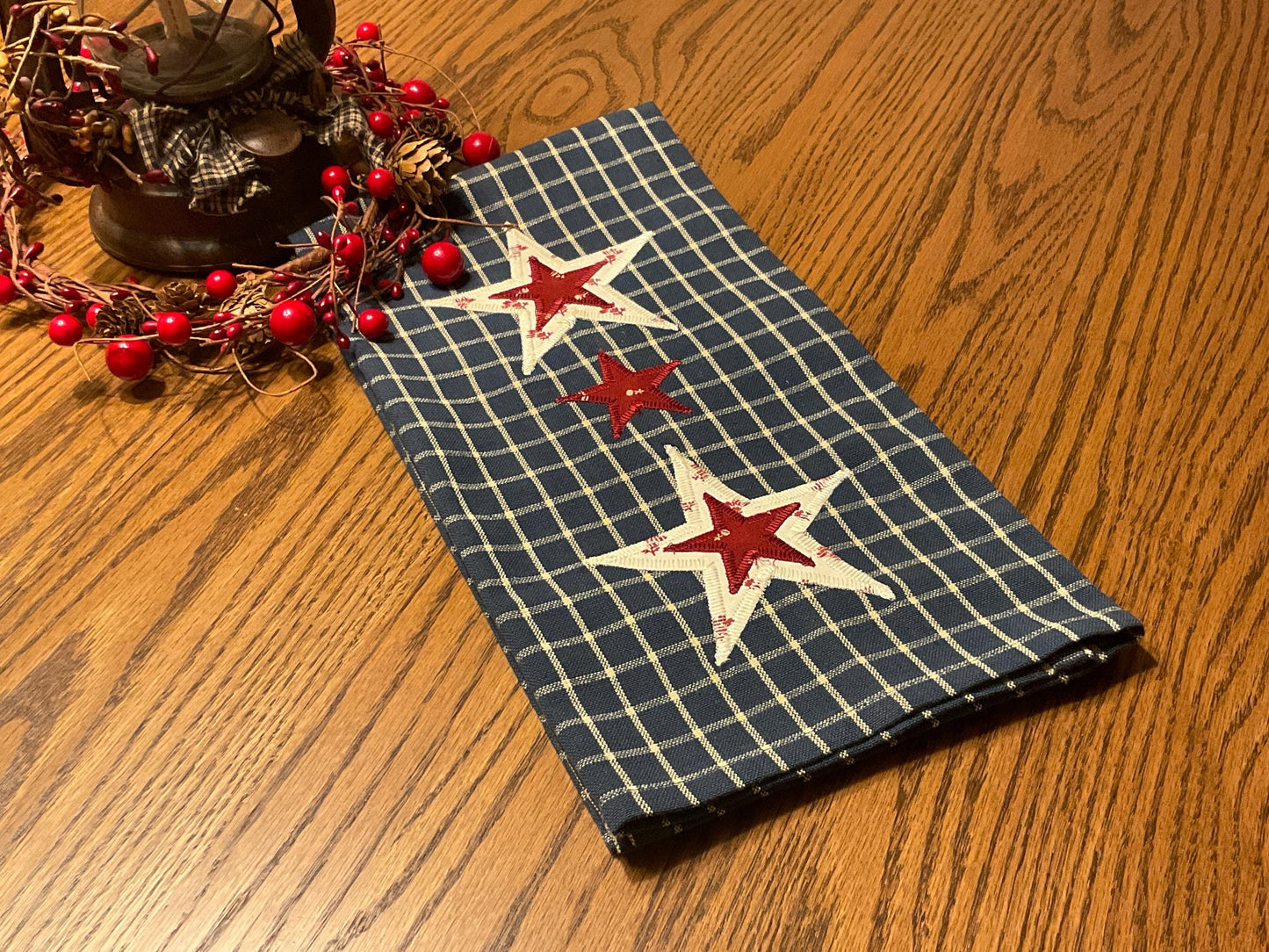 RESERVED FOR TOM Primitive Farmhouse Americana Towel Item #2028