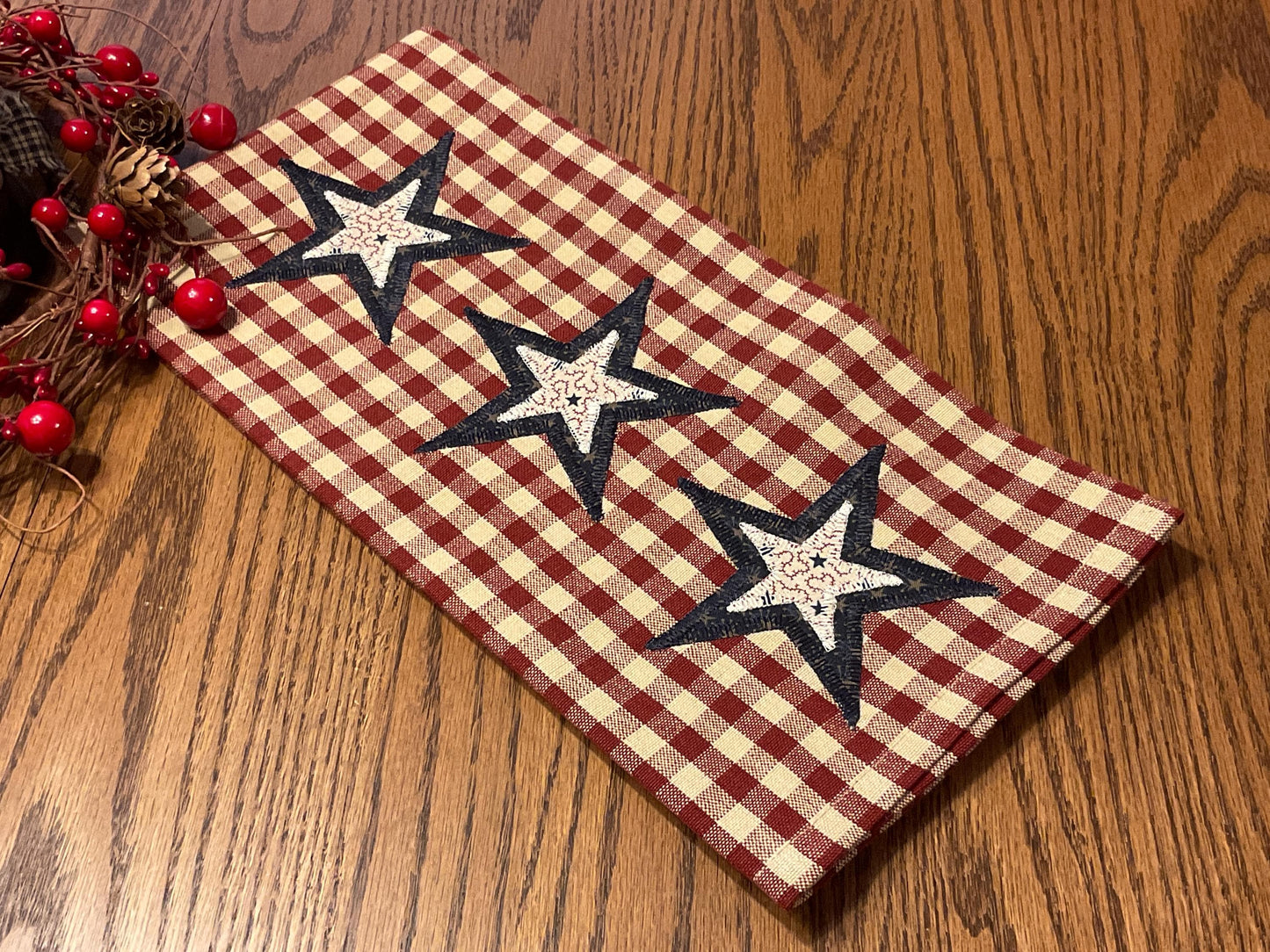 Primitive Farmhouse Americana Towel Item #2027