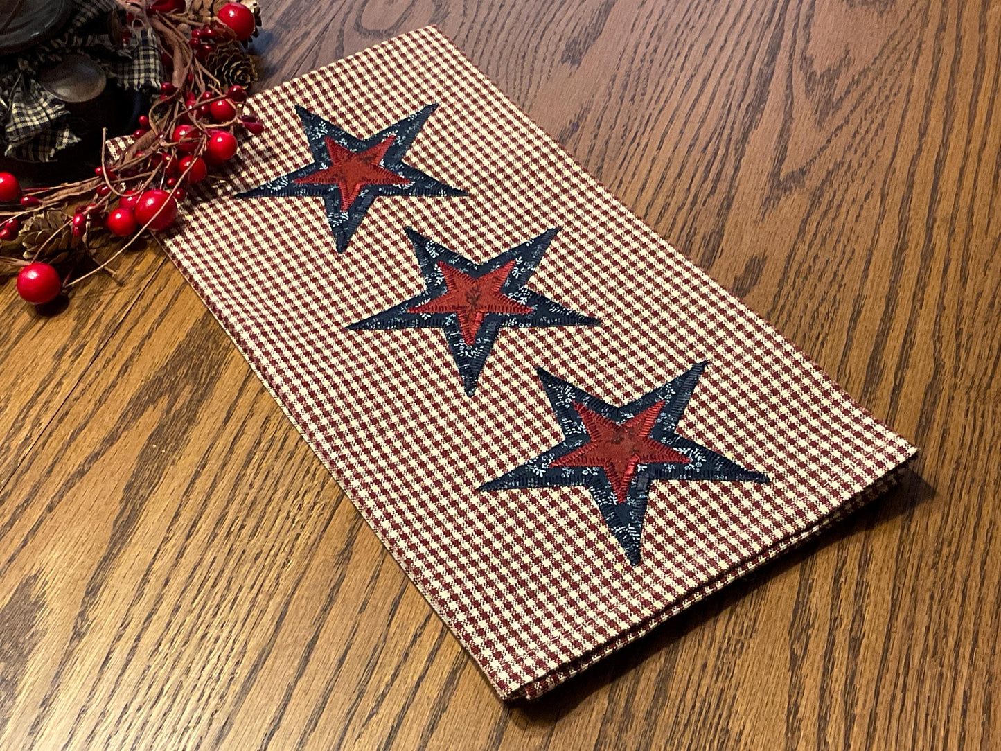 Primitive Farmhouse Americana Towel Item #2028