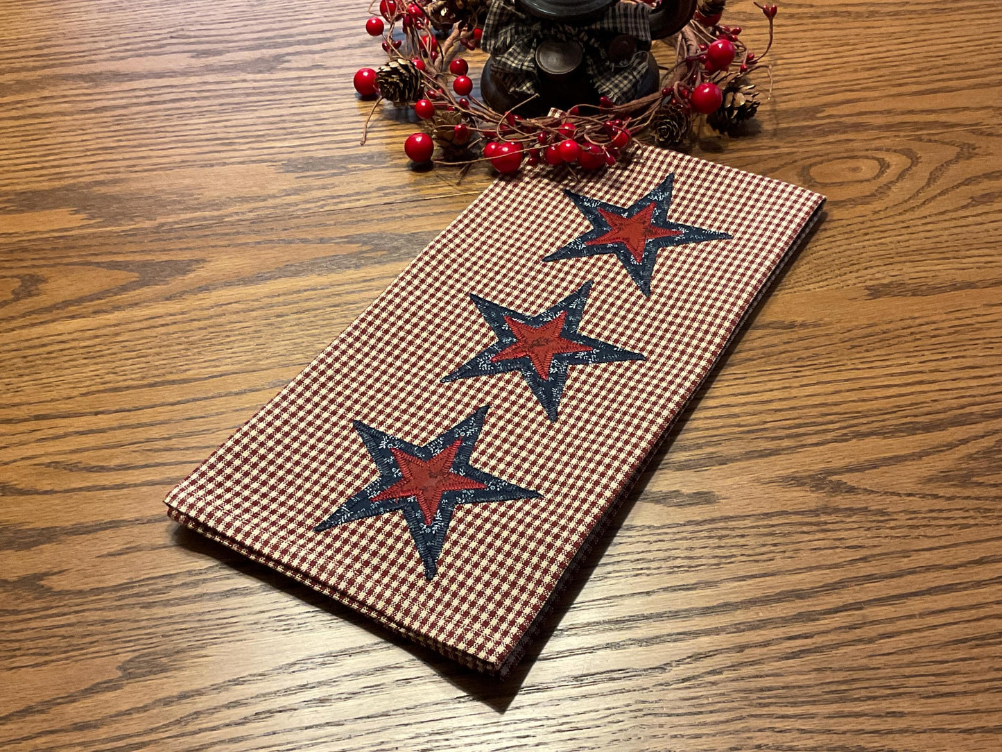Primitive Farmhouse Americana Towel Item #2029