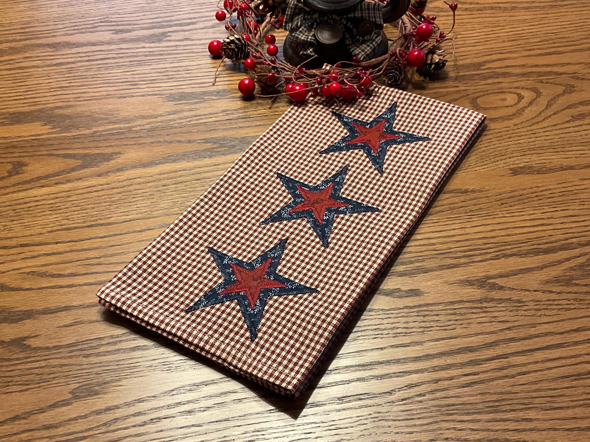 Primitive Farmhouse Americana Towel Item #2029