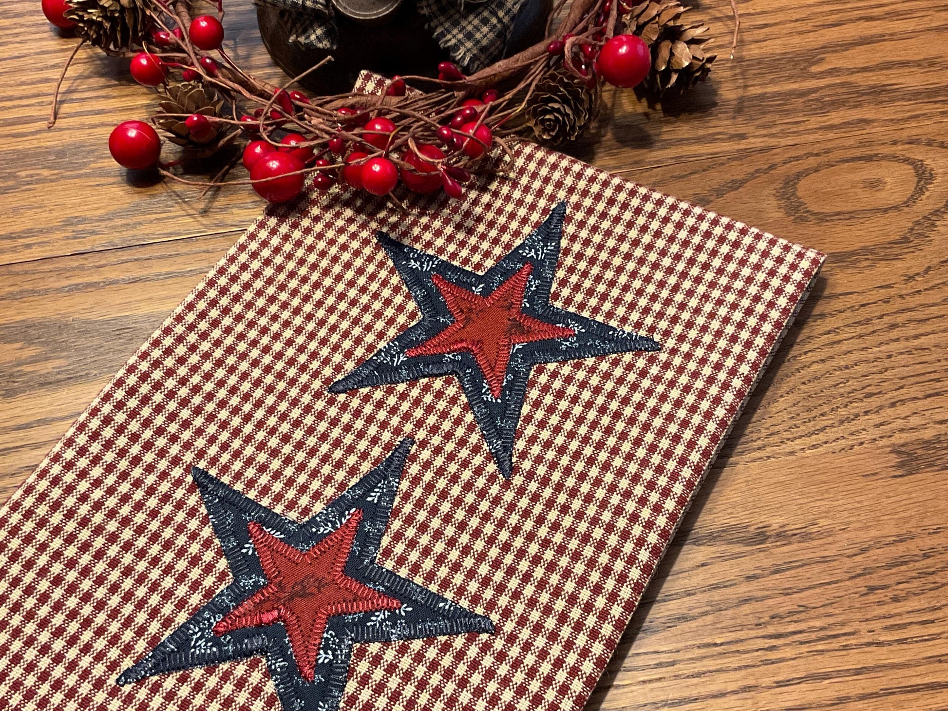 Primitive Farmhouse Americana Towel Item #2029