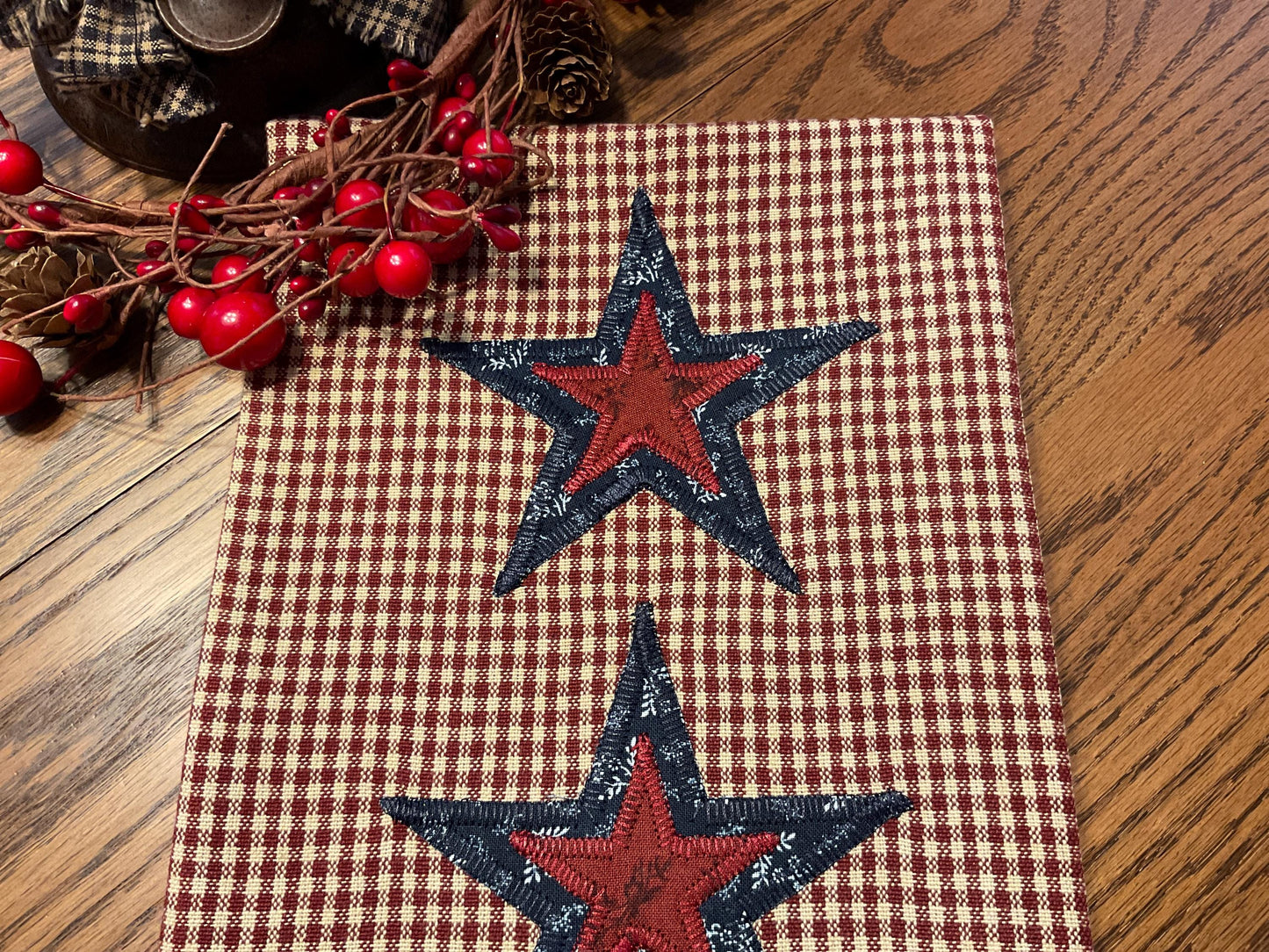 Primitive Farmhouse Americana Towel Item #2028