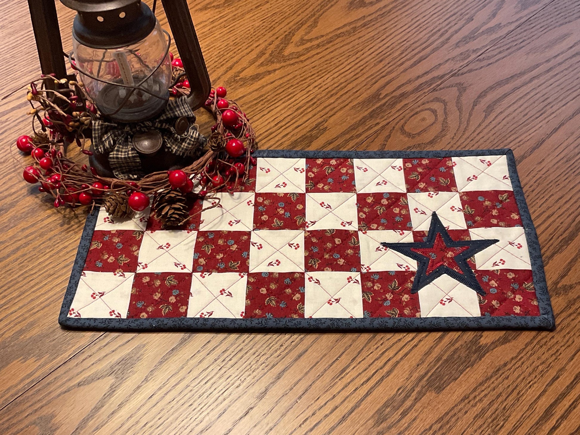 Americana Primitive Farmhouse Table Runner Item #2029