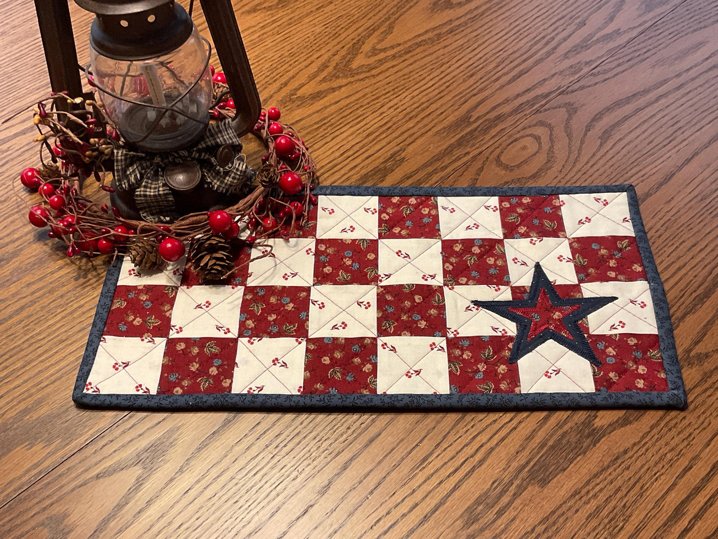 Americana Primitive Farmhouse Table Runner Item #2034