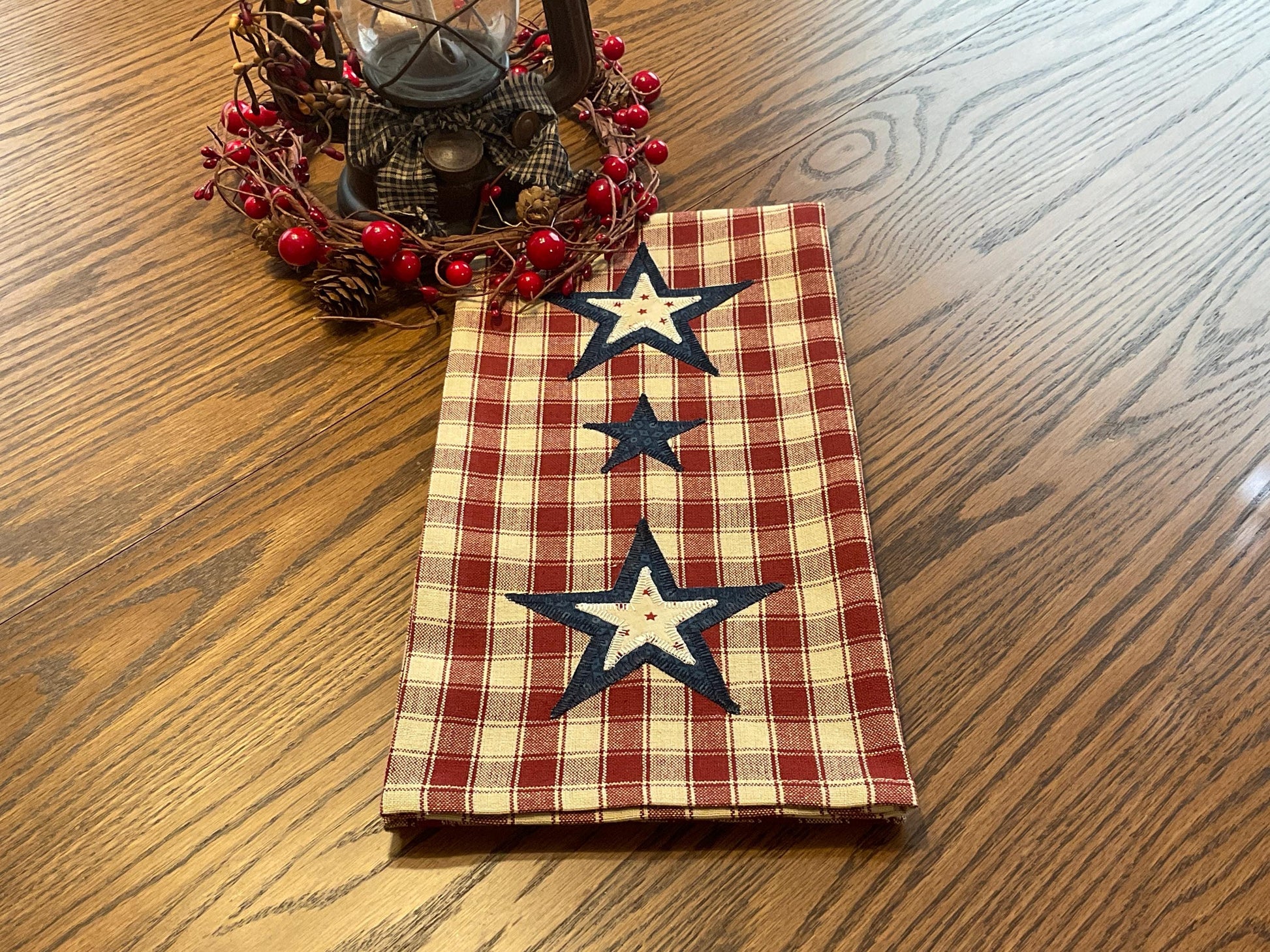 Primitive Farmhouse Americana Towel Item #2030