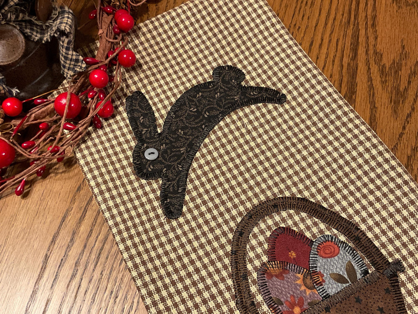 Primitive Farmhouse Easter Bunny Towel Item #2031