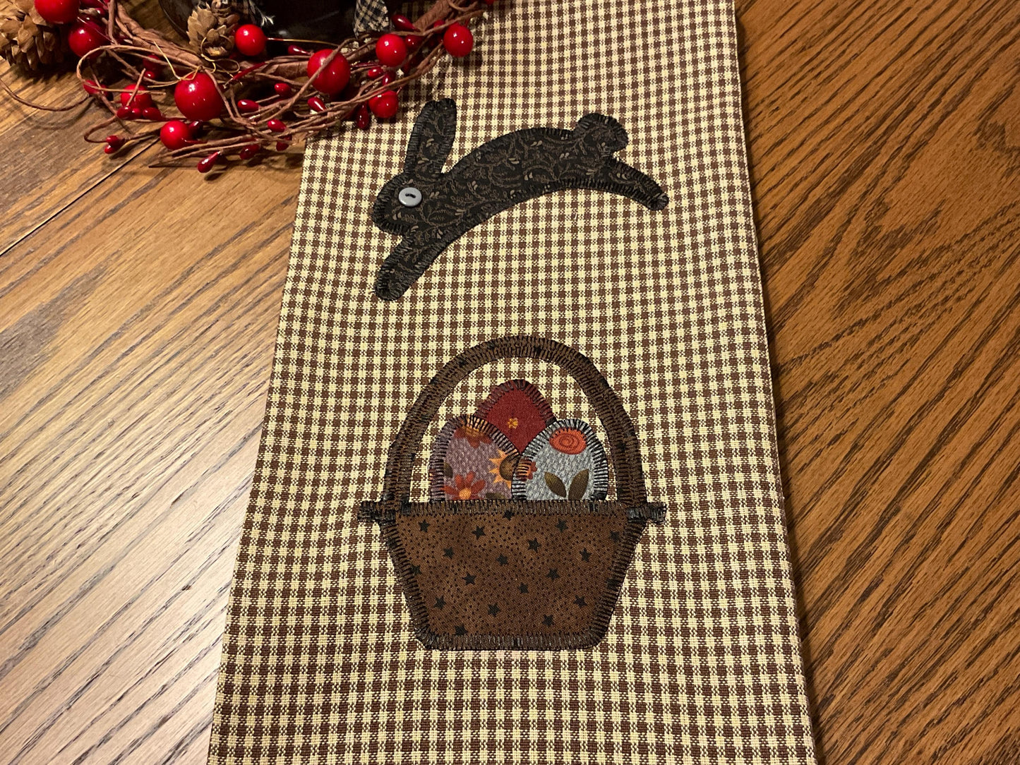 Primitive Farmhouse Easter Bunny Towel Item #2031