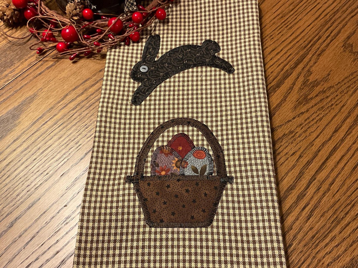 Primitive Farmhouse Easter Bunny Towel Item #2032