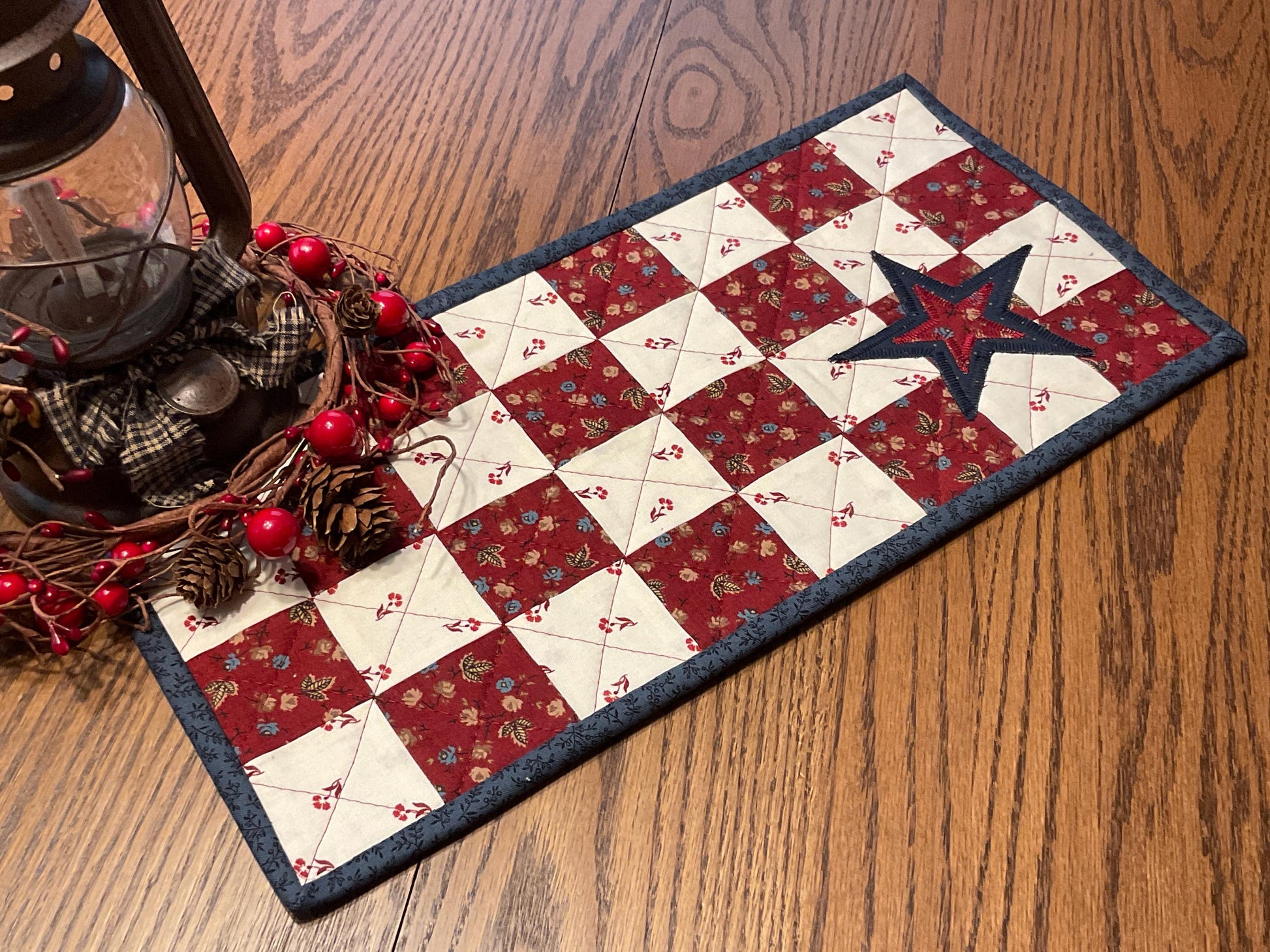 Americana Primitive Farmhouse Table Runner Item #2034