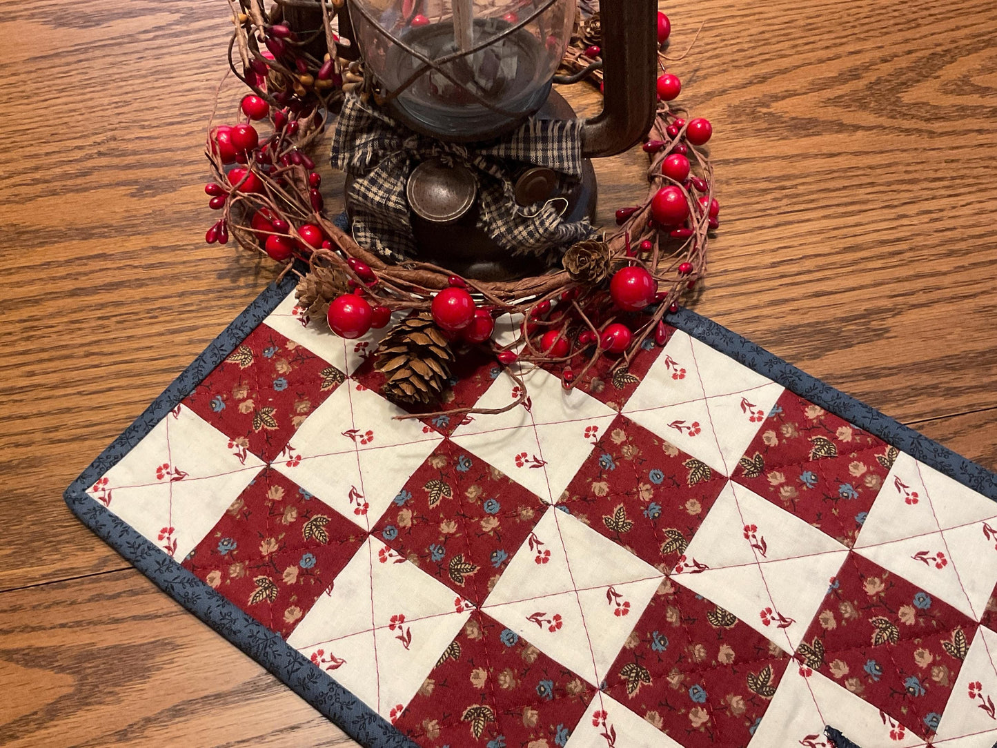 Americana Primitive Farmhouse Table Runner Item #2029