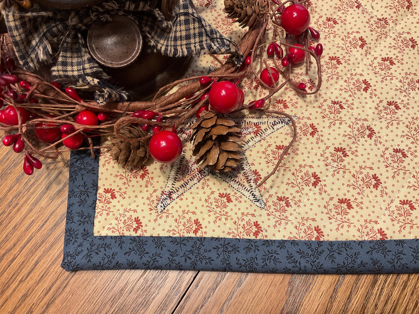 Americana Primitive Farmhouse Table Runner Item #2029