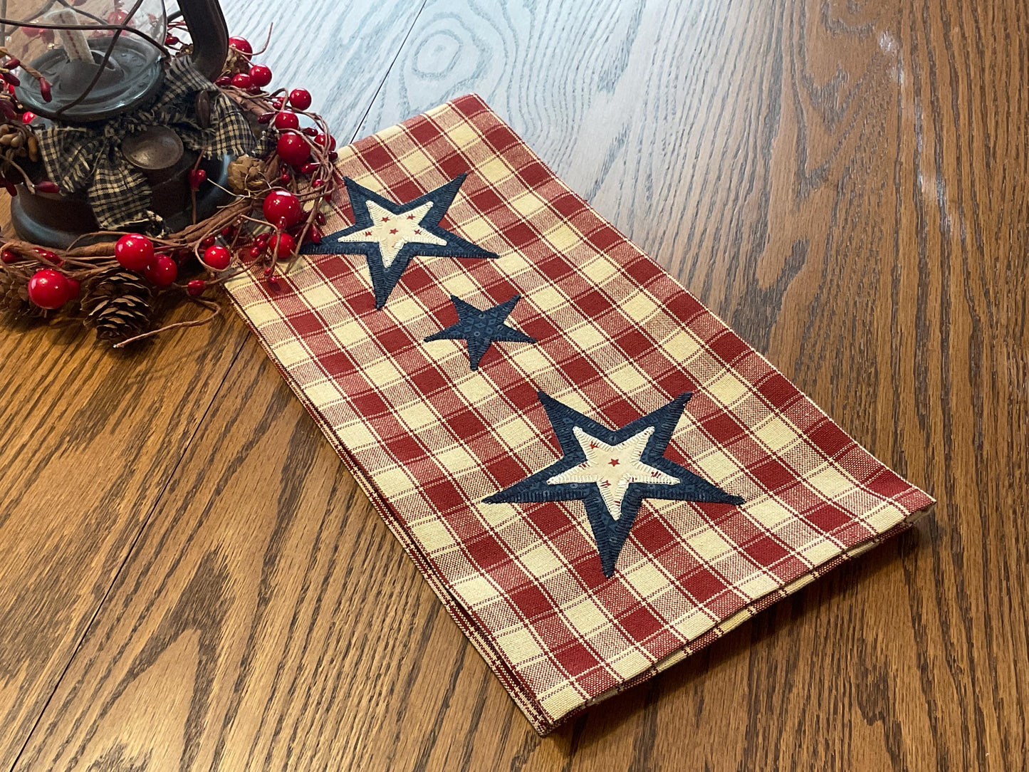 Primitive Farmhouse Americana Towel Item #2030
