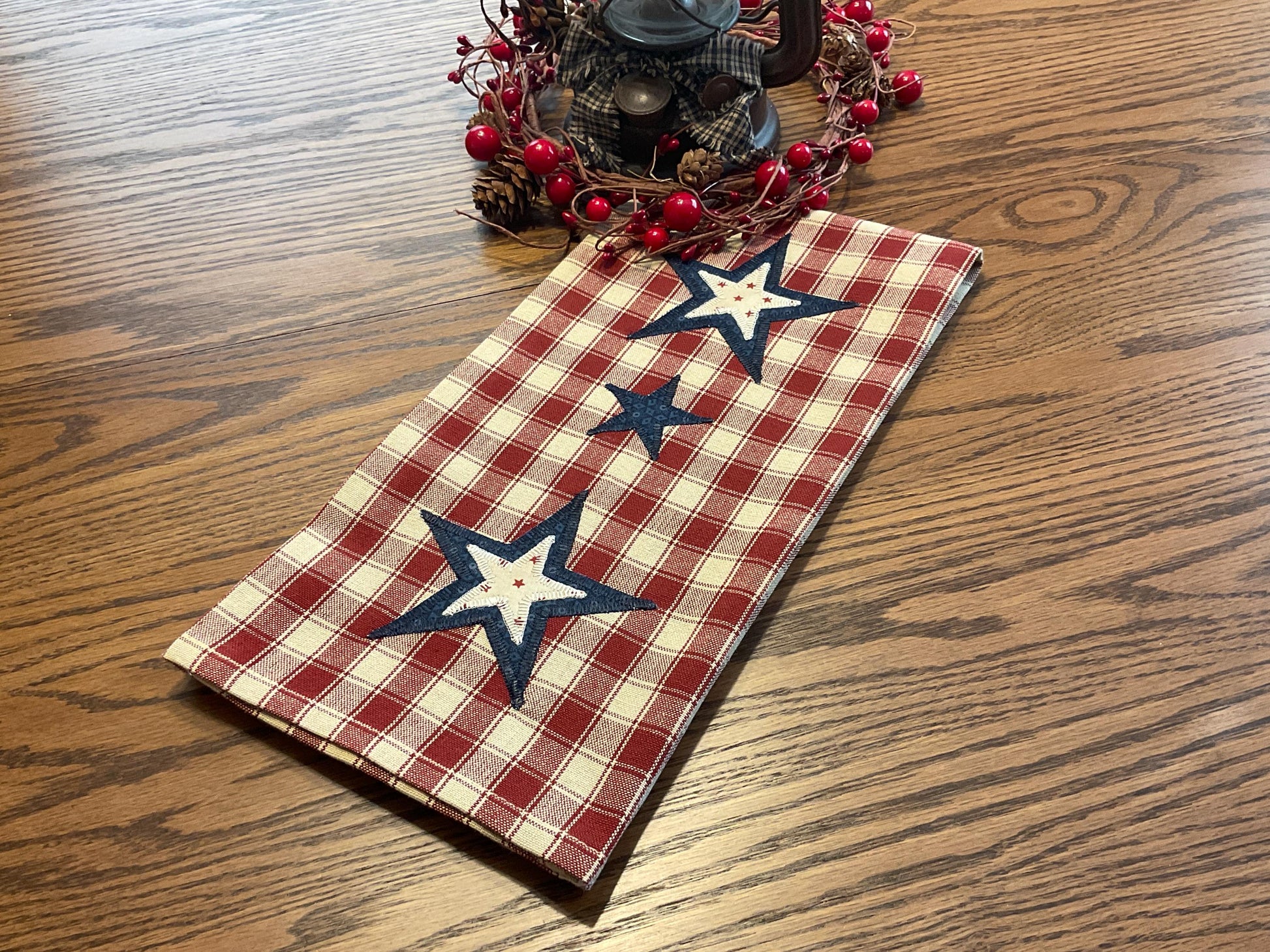 Primitive Farmhouse Americana Towel Item #2030